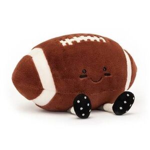 Jellycat Brown and White Plush Football